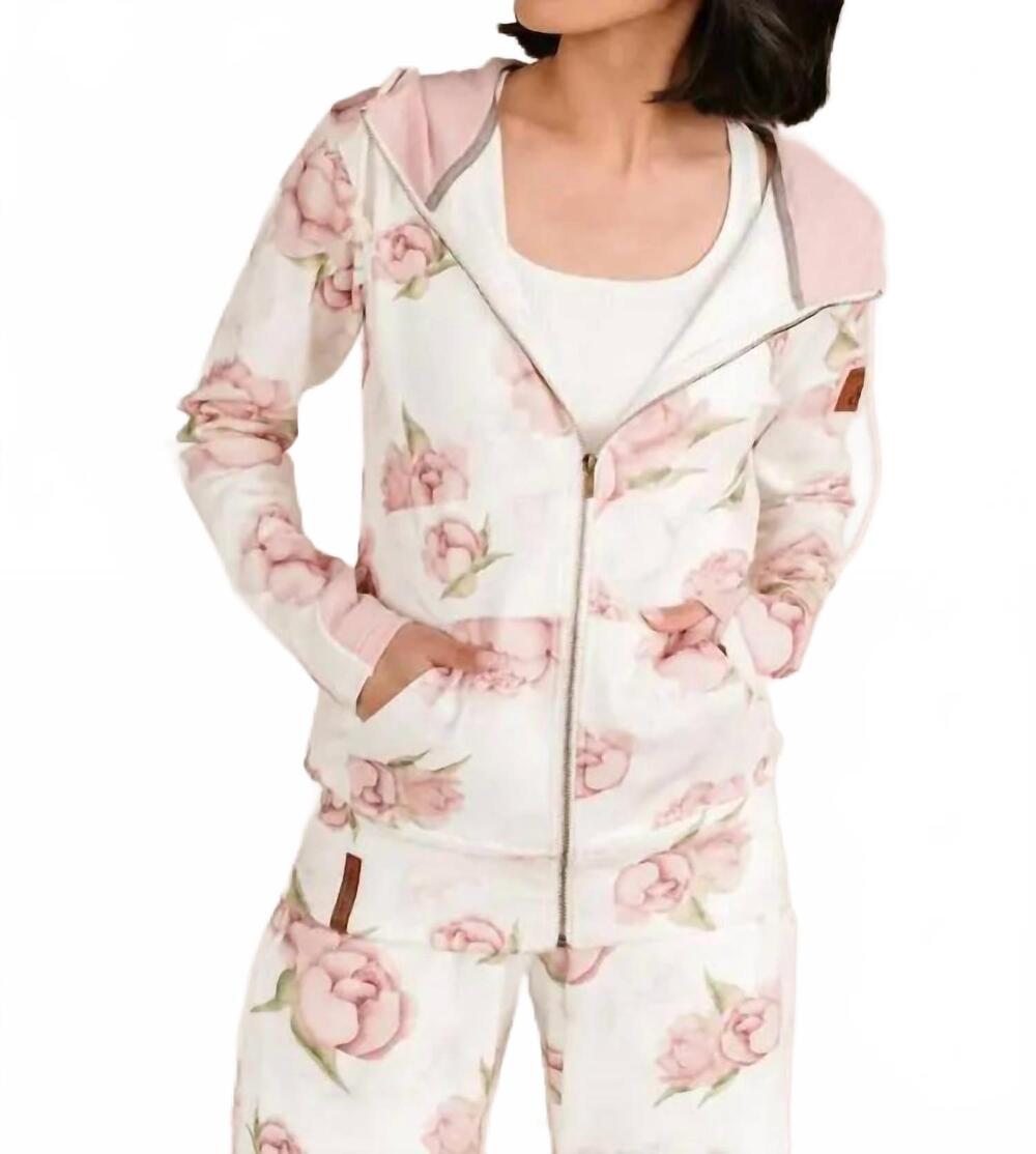 NEW AMPERSAND AVE half zip sweatshirt in rose to the ocassion